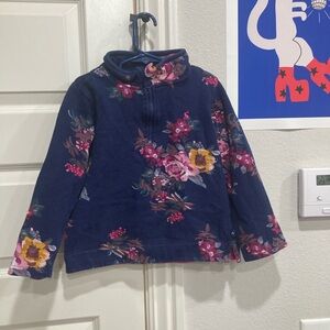 Joules Blue and Pink Floral Jacket Cozy Casual Design